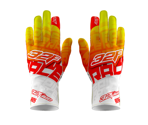 32Five Gloves, EPIC RACE, White / Fluo Orange2Yellow