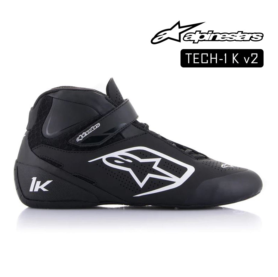 thumbnail image 2 of Alpinestars Tech-1 K Start Karting Boots - 2020 Model, Black/White Or Orange 2 of 4